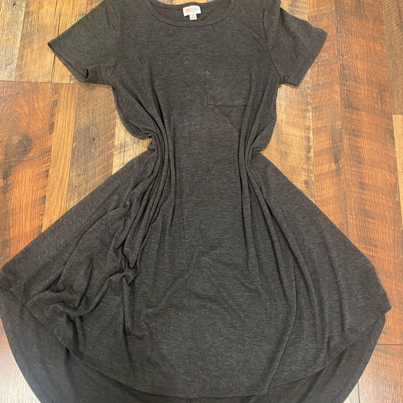 LuLaRoe charcoal gray grey High Low Dress Carly size XS - Picture 1 of 2